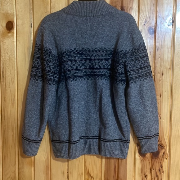 Lorenzo Magni Mens Large Full Zip Wool Made in ITALY Sweater Gray. - Picture 2 of 4